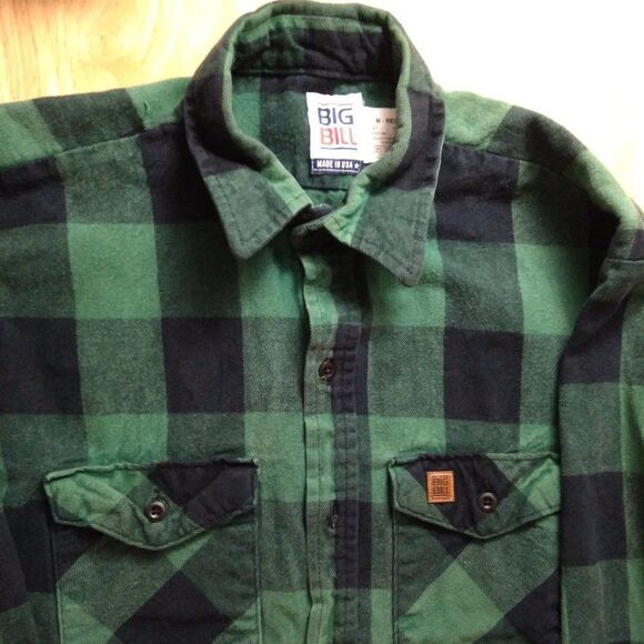 Vintage Big Bill Flannel Button Down Shirt - Picture 1 of 8